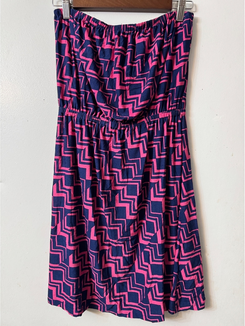 5th & Love Strapless Fuchsia Navy Dress Size L